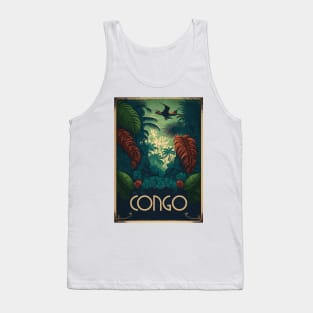 Congo Rainforest Vintage Travel Art Poster Tank Top